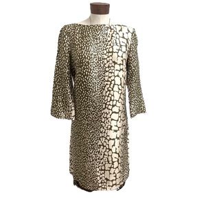 J. Crew Olive and Cream Midi Dress